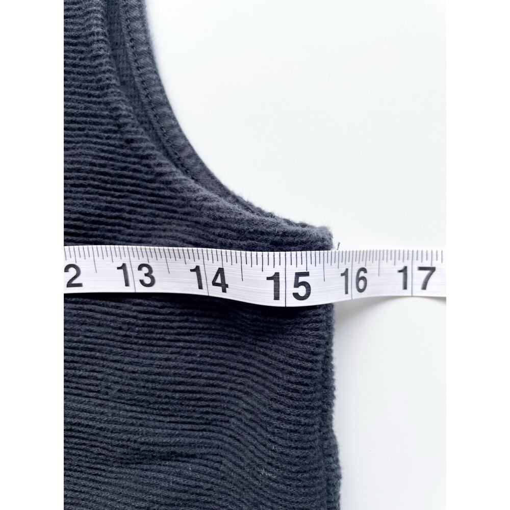 Madewell Black Textured Tie Front Button Down Tank Top Size Small - Picture 3 of 6